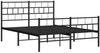 vidaXL Bettgestell mit Kopf- und Fußteil, Metall, Schwarz, 140x190 cm Bild 4