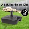 Brixy Sonnenschirmständer - Befüllbar - 40KG - Kompakt und Stabil - Sonnenschirmhalter - Kunststoff - Anthrazit Bild 5