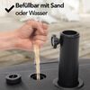 Brixy Sonnenschirmständer - Befüllbar - 40KG - Kompakt und Stabil - Sonnenschirmhalter - Kunststoff - Anthrazit Bild 4