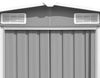 vidaXL Gerätehaus Grau 257x779x181 cm Verzinkter Stahl 47033 Bild 5