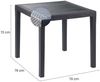 Dmora Außentisch Angelico, quadratischer Gartentisch, festes Regal in Rattan-Optik, 100 % Made in Italy, 79x79h72 cm, Anthrazit Bild 3
