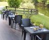 Dmora Außentisch Angelico, quadratischer Gartentisch, festes Regal in Rattan-Optik, 100 % Made in Italy, 79x79h72 cm, Anthrazit Bild 4