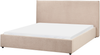 Bett mit Lattenrost Bouclé LAVAUR 160 x 200 cm Taupe Bild 4