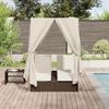 vidaXL Doppelte Sonnenliege Warmes Weiß 205 x 129 x 200 cm Poly-Rattan 3376128 Bild 3