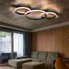 LED Holzleuchte, Metall schwarz, Holzoptik, L 68cm Bild 4