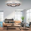 LED Holzleuchte, Metall schwarz, Holzoptik, L 68cm Bild 5