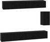 vidaXL Wand-TV-Schrank 3 pcs 100 x 30 x 30 cm Schwarz Eichen-Optik 3393346 Bild 2