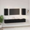 vidaXL Wand-TV-Schrank 3 pcs 100 x 30 x 30 cm Schwarz Eichen-Optik 3393346 Bild 4