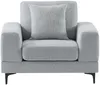 Vente-unique - JAMOLO Sessel Stoff Grau - B 89 cm x H 82 cm x L 107 cm Bild 2