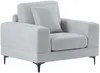 Vente-unique - JAMOLO Sessel Stoff Grau - B 89 cm x H 82 cm x L 107 cm Bild 3