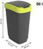 ROTHO Mülleimer TWIST Mülleimer 50l mit Deckel, Kunststoff Bild 4
