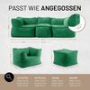 Lumaland Loungeset Modular Basic Set Cord 5tlg. - Indoor Sitzsack Sofa mit Sessel & Pouf, 5 x XXL Indoor Bean Bag mit Füllung - Modulares Sofa mit EPS Perlen Bild 3