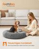 FEANDREA Hundebett, Katzenbett, Donut Kissen, waschbar, weiche Polsterung, rutschfest, grau Bild 2