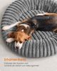 FEANDREA Hundebett, Katzenbett, Donut Kissen, waschbar, weiche Polsterung, rutschfest, grau Bild 4