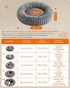 FEANDREA Hundebett, Katzenbett, Donut Kissen, waschbar, weiche Polsterung, rutschfest, grau Bild 5