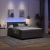 vidaXL LED Boxspringbett Hellgrau und Weiß 140 x 200 cm Cordstoff 3337603 Bild 5
