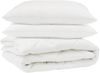 vidaXL Bettdecke mit Kissen 3 pcs Weiß Mikrofaser 3377528 Bild 2