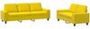 vidaXL 2-tlg. Sofagarnitur Hellgelb Stoff 3201903 Bild 2