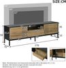 TV-Schrank 170 x 35 x 50 cm aus Spanplatte in Eicheoptik mit 2 Türen, 1 Schublade und offenem Fach Bild 5