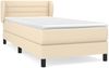 vidaXL Boxspringbett mit Matratze Creme 80x200 cm Stoff 3126282 Bild 2