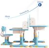 TUWENA Kinderschreibtisch Kinderschreibtischstuhl-Set,Höheverstellbar Studiertisch Ergonomischer Bild 4