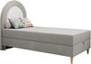 Kinderbett NEST, Boxspringbetten für Kinderzimmer, Jugendbett, Einzelbett mit Matratze 90 x 180 cm - Hellgrau Stoff - Topper T25 Bild 4