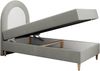Kinderbett NEST, Boxspringbetten für Kinderzimmer, Jugendbett, Einzelbett mit Matratze 90 x 180 cm - Hellgrau Stoff - Topper T25 Bild 5