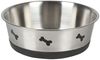 Buri Fressnapf 1 Liter rutschfest, Edelstahl silber, 17x5,5 cm Bild 1
