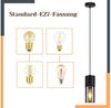 Nettlife Pendelleuchte Schwarz Esstisch E27 1/3/4 Flammig Glasschirm Hängeleuchte, LED wechselbar, Esstisch Wohnzimmer Schlafzimmer Bild 2