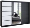 A&J MöbelLand GmbH Schwebetürenschrank VILUNO mit 4 Schubladen und Spiegel (Kostenlose Lieferung – nur für kurze Zeit! TOP ANGEBOT! Geräumiger Schrank mit einer Breite von 200 cm und Spiegel, ideal zur Aufbewahrung von Kleidung und Accessoires. 4 Schub... Bild 4