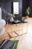 Satztisch CHUR Schwarz / Gold Beistelltisch MDF / Metall, Couchtisch Set aus 2 Tischen, Kleiner Wohnzimmertisch, Metalltisch mit Holzplatte, Ablagetisch modern Bild 3