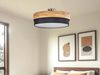 Deckenleuchte SEASONS Holzlampe mit Stoffschirm Schwarz, Ø 50cm Bild 5