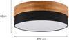 Deckenleuchte SEASONS Holzlampe mit Stoffschirm Schwarz, Ø 50cm Bild 4