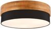 Deckenleuchte SEASONS Holzlampe mit Stoffschirm Schwarz, Ø 50cm Bild 2