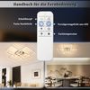 ZMH Deckenlampe LED Deckenleuchte Wohnzimmer - 64CM Wohnzimmerlampe Modern Dimmbar mit Fernbedienung 36W Silber Schlafzimmer Deckenbeleuchtung Rechteckig Design Küchenlampe für Esszimmer Küche Bild 4