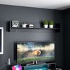 Wandregal >TEZAUR< in Schwarz matt - 160x30x25,5cm (BxHxT) Bild 2