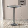 CLP Stehtisch Hereford runder Metalltisch mit Tischplatte aus Holz,schwarz/schwarz 75 cm Bild 2
