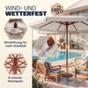 Kingsleeve Sonnenschirm 330 cm Holz mit UV Schutz 80+ Schutzhülle Balkon Garten creme Bild 4