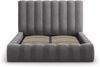 Micadoni Bett Kelp Samt Bluvel Grau 200x200 Bild 3