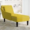 vidaXL Chaiselongue mit Kissen und Rechter Armlehne Gelb Samt 4009778 Bild 3