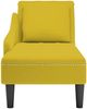 vidaXL Chaiselongue mit Kissen und Rechter Armlehne Gelb Samt 4009778 Bild 4