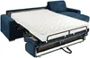 Vente-unique - CALITO Sofa SamtStoff Blau - B 223 cm152 cm x H 90 cm x L 298 cm Bild 4