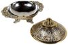Marrakesch Orient & Mediterran Interior Zuckerdose Orientalische Zuckerdose Khasib aus Messing silber gold 14 cm Deko, Messing, (1-tlg), Handarbeit Bild 3