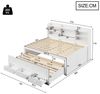 TavilaEcon Stapelbett Schlafsofa, Daybett mit LED-Lichtleiste, USB-C und 3 Schubladen, ausziehbares Multifunktionsdesign Bild 3