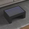 Couchtisch, Sofatisch mit Infinity-LED Schwarz 70x50x30 cm Bild 2