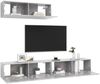 vidaXL TV-Schränke 3 Stk. Betongrau Spanplatte [3079123] Bild 4