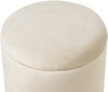 Pouf mit Stauraum WENONA Samtstoff Hellbeige Bild 4
