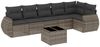 vidaXL 7-tlg. Garten-Sofagarnitur mit Kissen Grau Poly Rattan 3253737 Bild 2