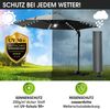 BRAST Alu Sonnenschirm Ampelschirm Ø300cm Grau + LEDs Schützhülle UV-Schutz 50+ wasserabweisend drehbar & höhenverstellbar Bild 4