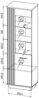 XL Küchenhängeschrank Rimini 80x96cm Glaseinsatz matt Farbe: RAL 5024 pastellblau matt / lava RI-W4S/80 Bild 5